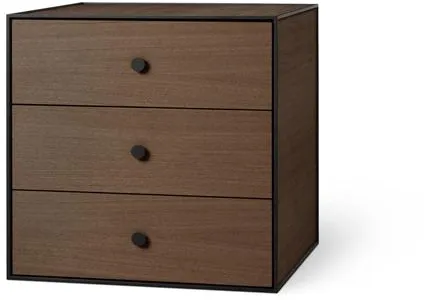 Audo Frame 49 med 3 skuffer 42x49x49 Røkt Eik