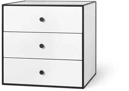 Audo Frame 49 Med 3 Skuffer 42X49X49 Hvit